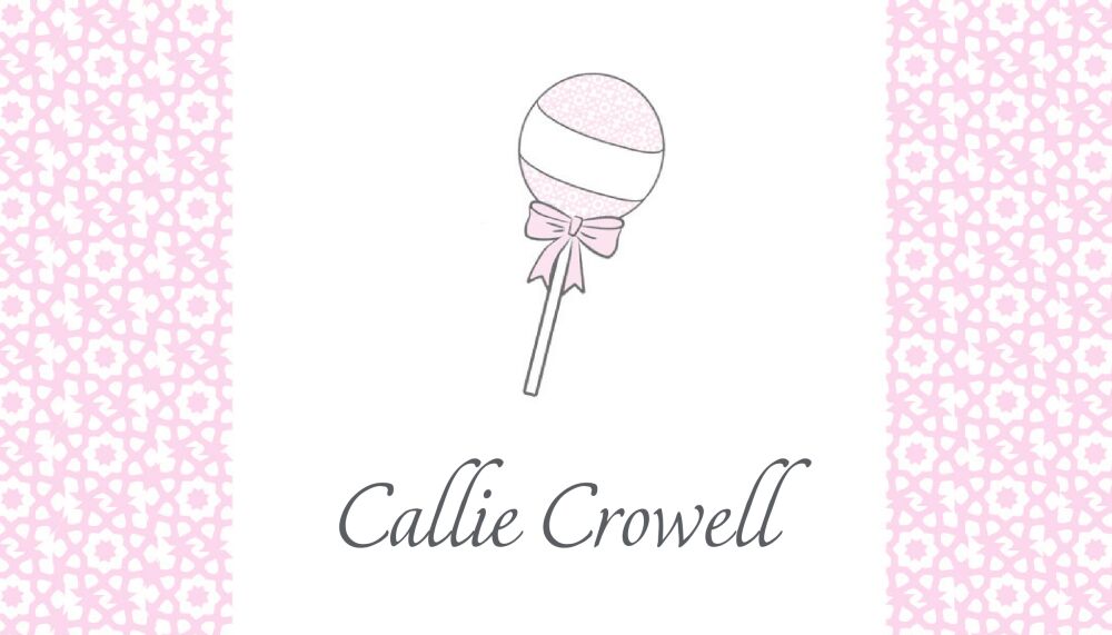 Pink Rattle Enclosure Card 