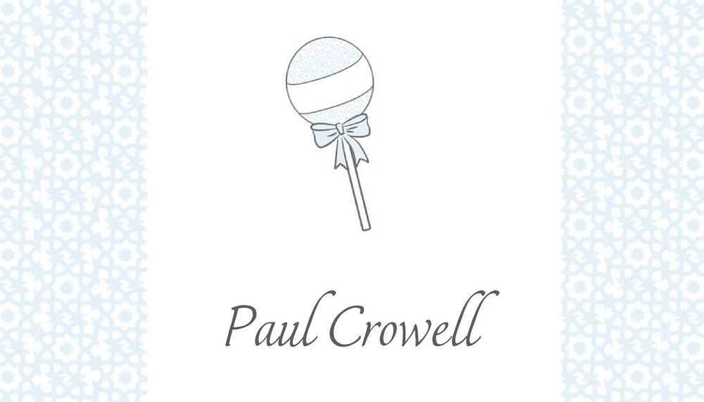 Blue Rattle Enclosure Card