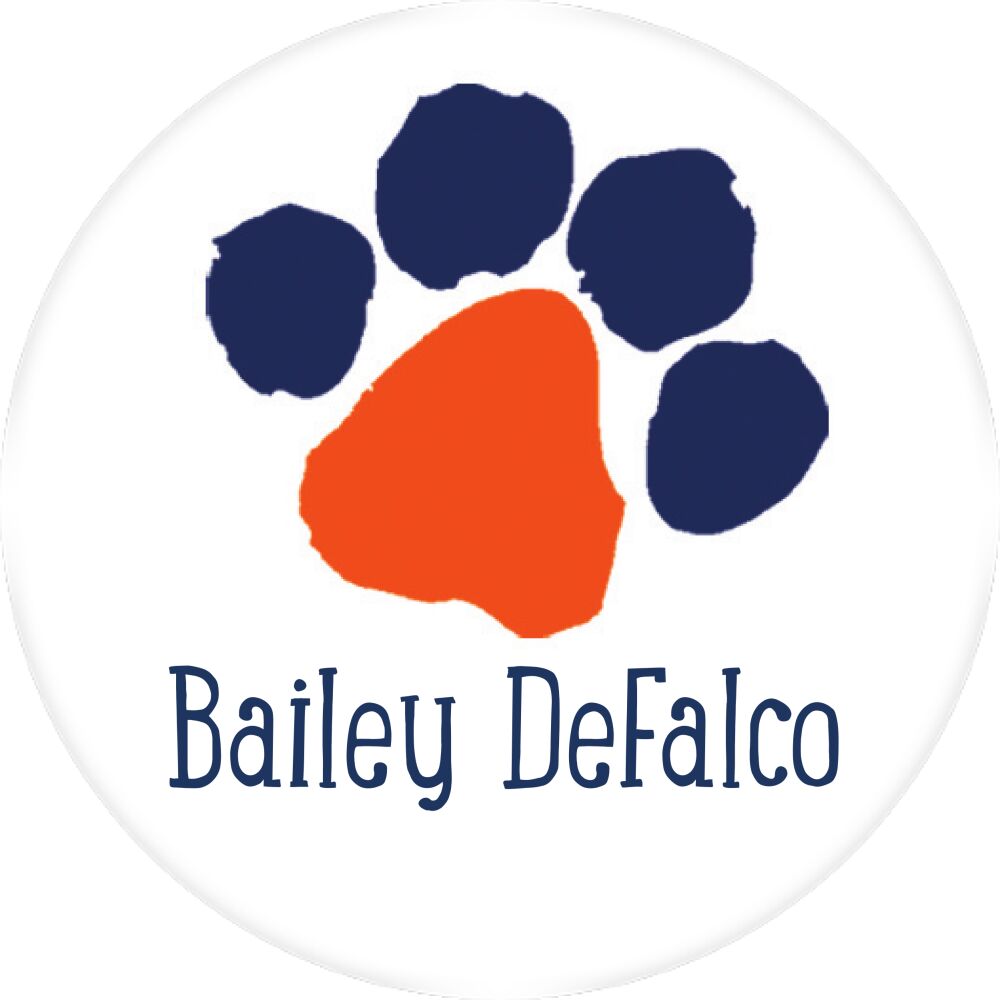 Paw Print Round Water-Resistant Label