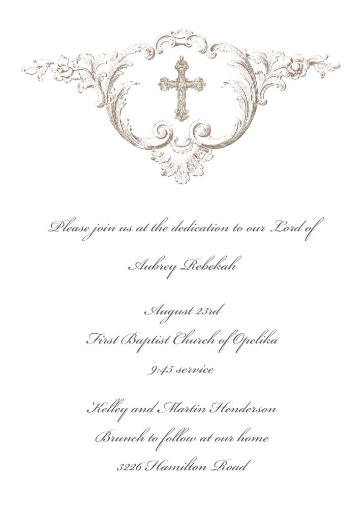 Elegant Framed Cross Invitation