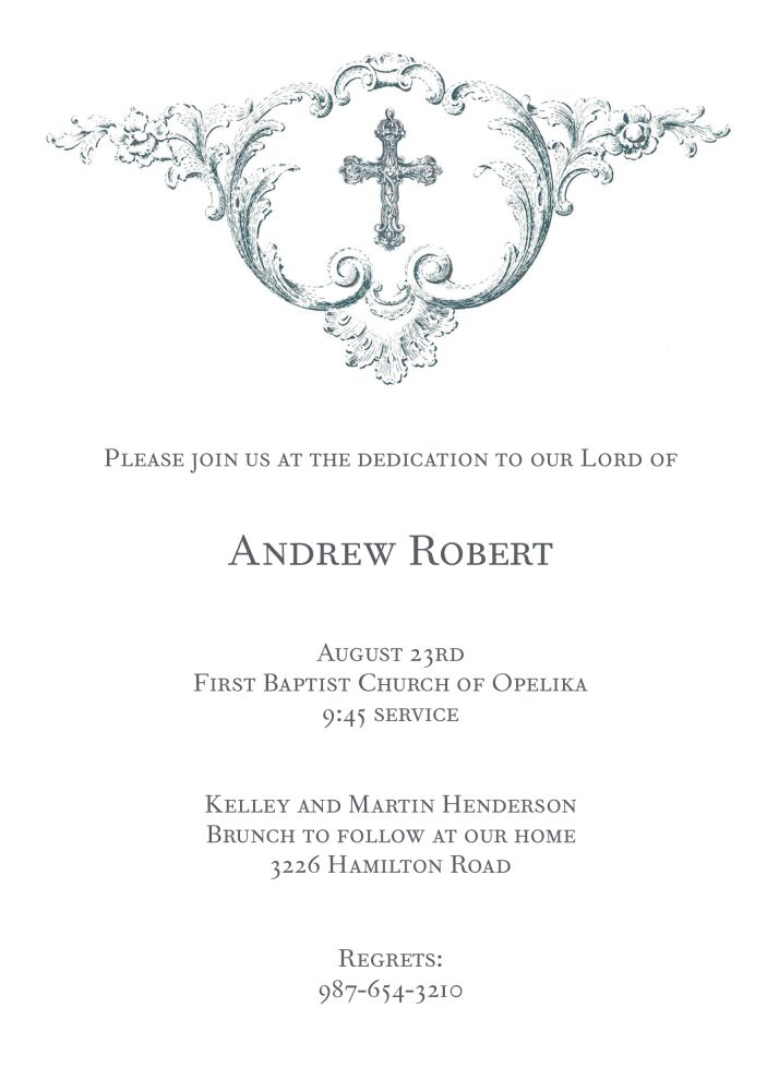 Elegant Framed Cross Invitation