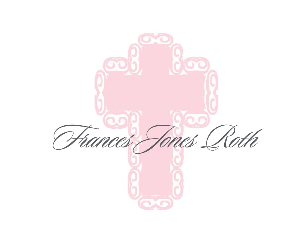 Pink Cross Folded Notecard