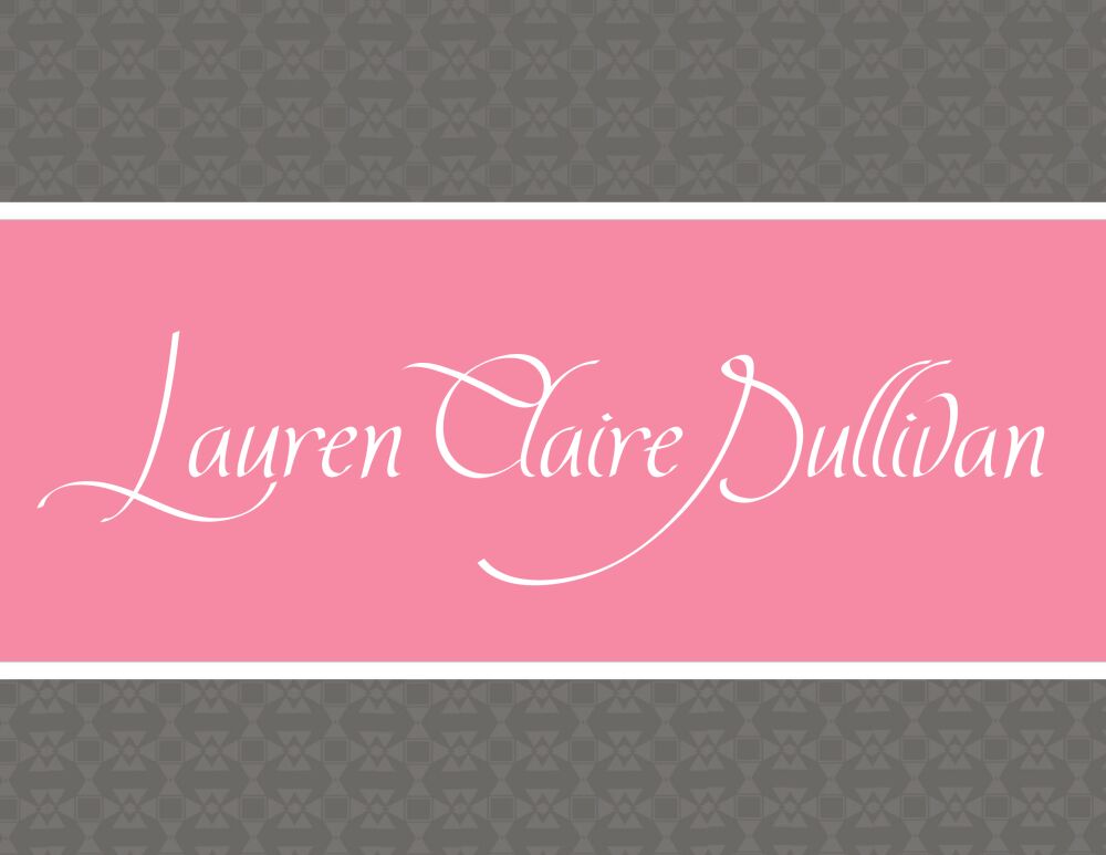 Pink Band Folded Notecard
