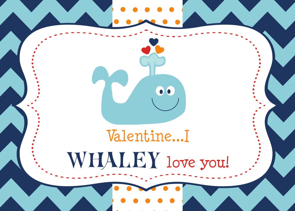 Whale Valentine Cards