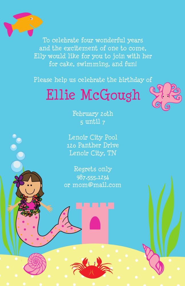 Mermaid Invitation