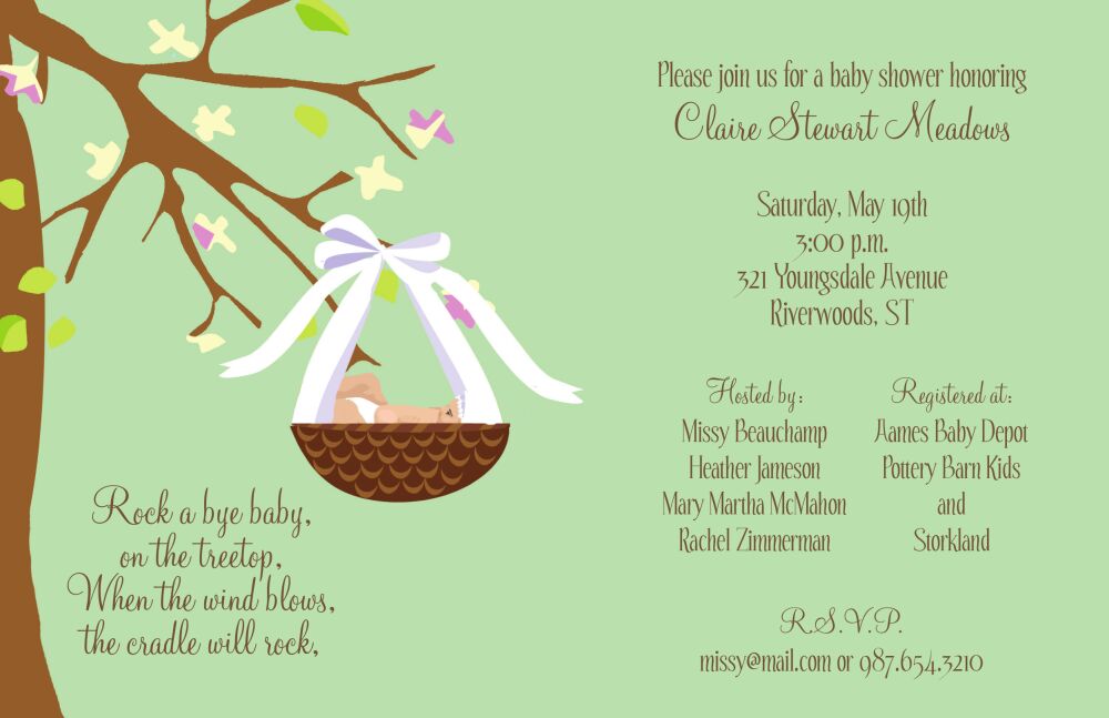 Rock-A-Bye Invitation