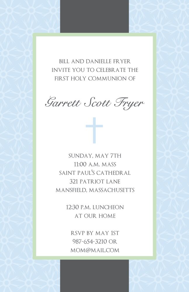 Blue cross invitation