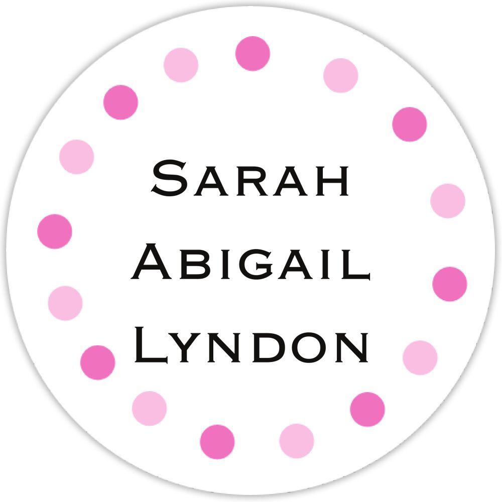Pink Dots Water-resistant Label