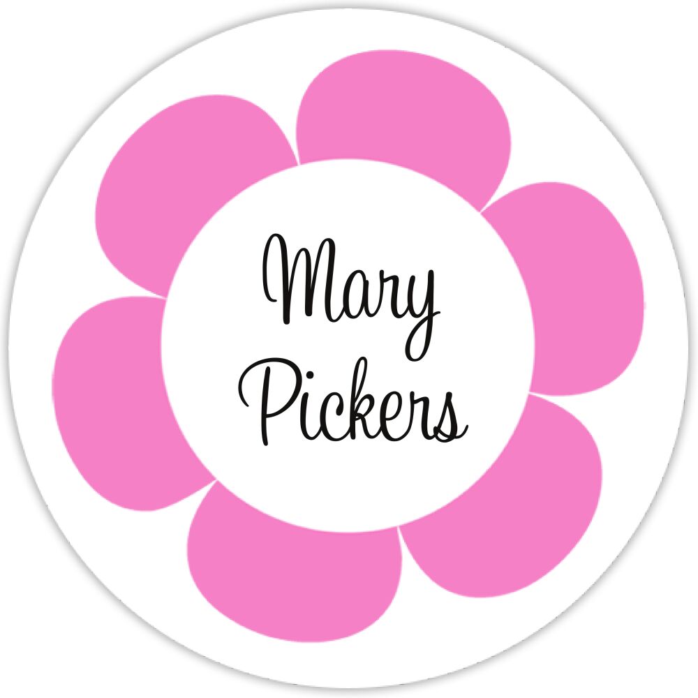 Pink Flower Water-resistant Label