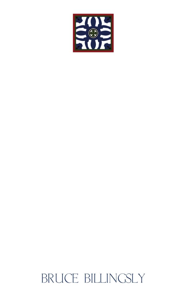 Navy and red notepad.