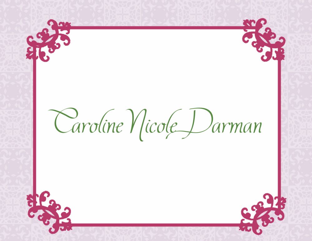 Elegant Mauve Frame Folded Notecard