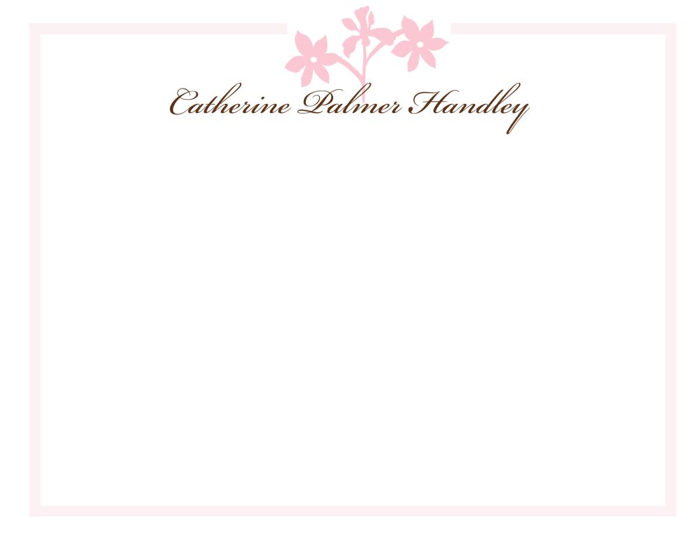 Elegant Pink Flat Notecard