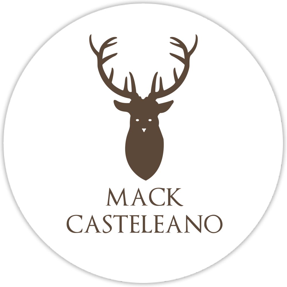 Deer Head Round Water-Resistant Label