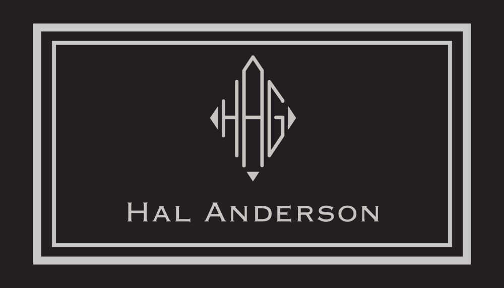 Black and Silver Monogrammed Enclosure Card