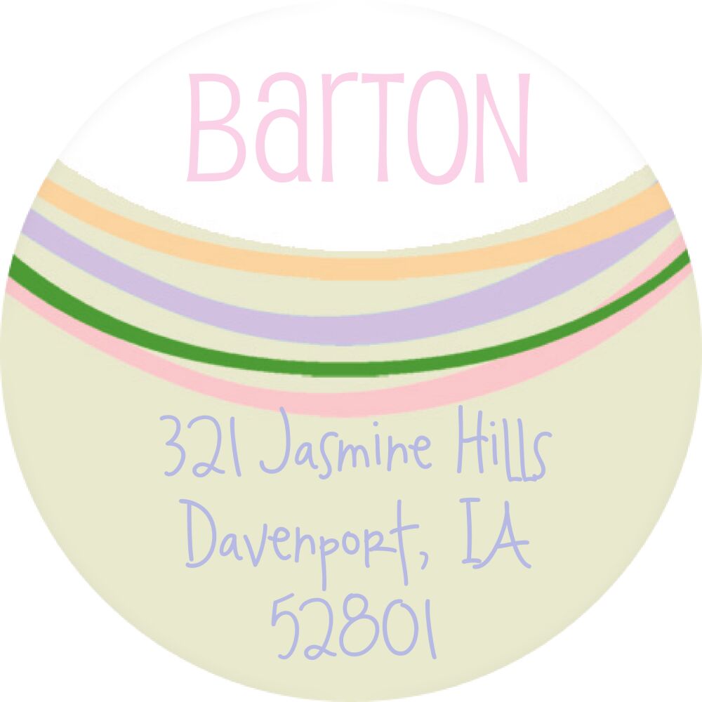 Taupe address label