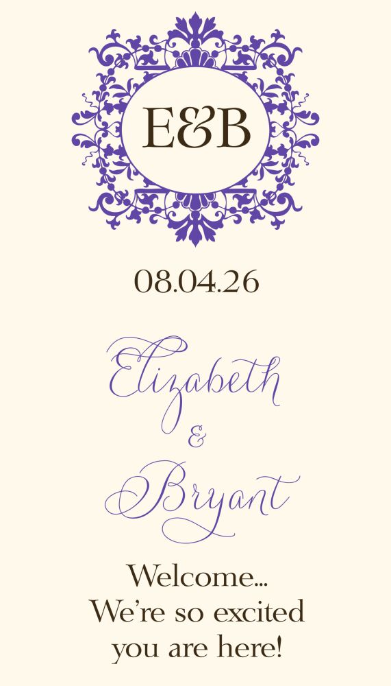 Graceful Purple Frame Enclosure Card