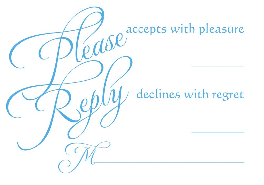 Peach Calligraphic Names Reply Card