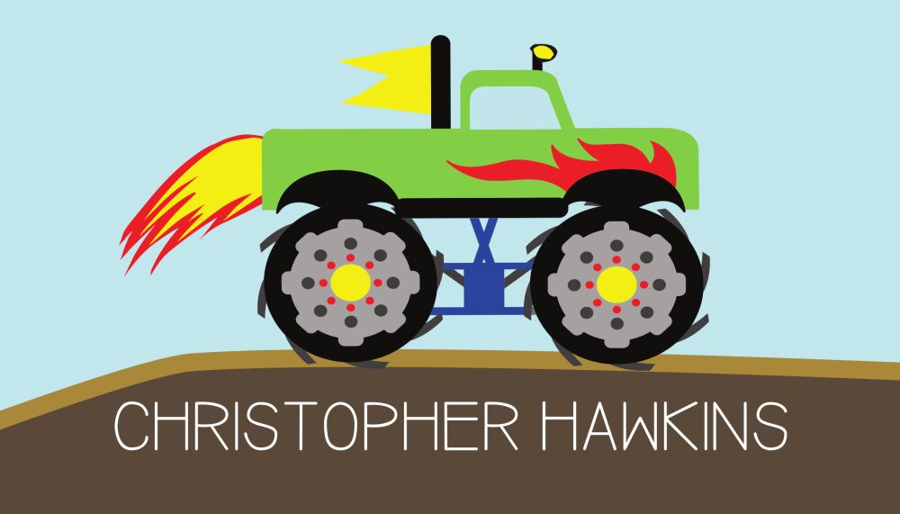 Monster Truck Enclosure Card