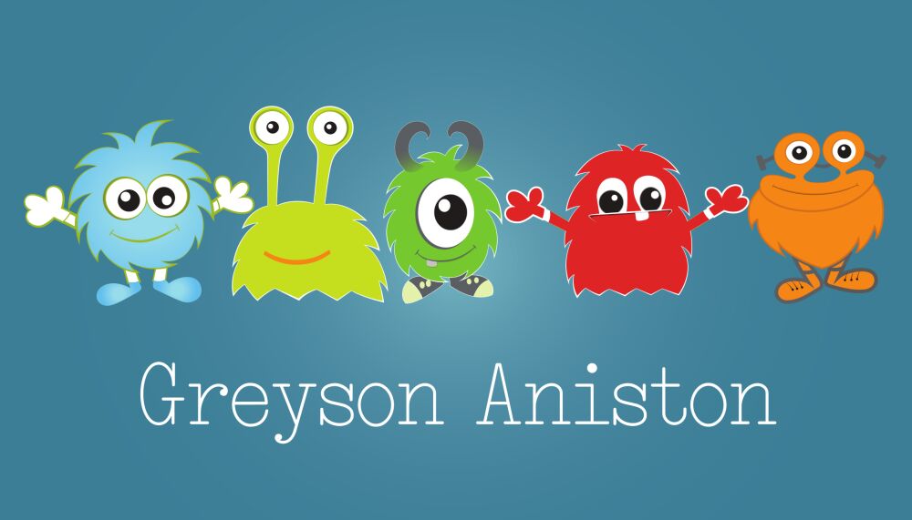 Cute Monsters Enclosure Card