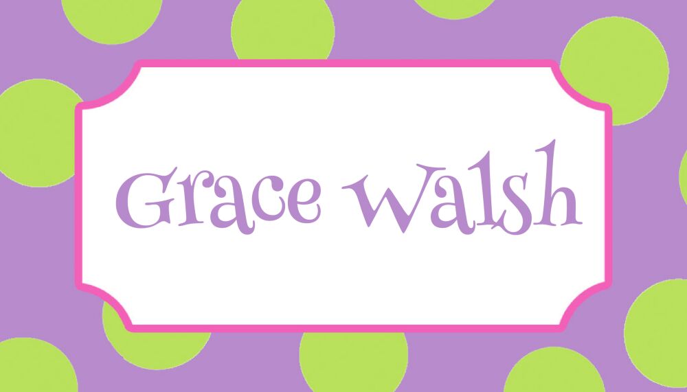 Green Dots on Purple Enclosure Card