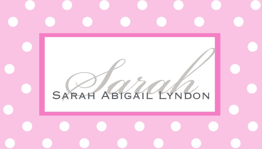 Pink and White Dots Enclosure Card
