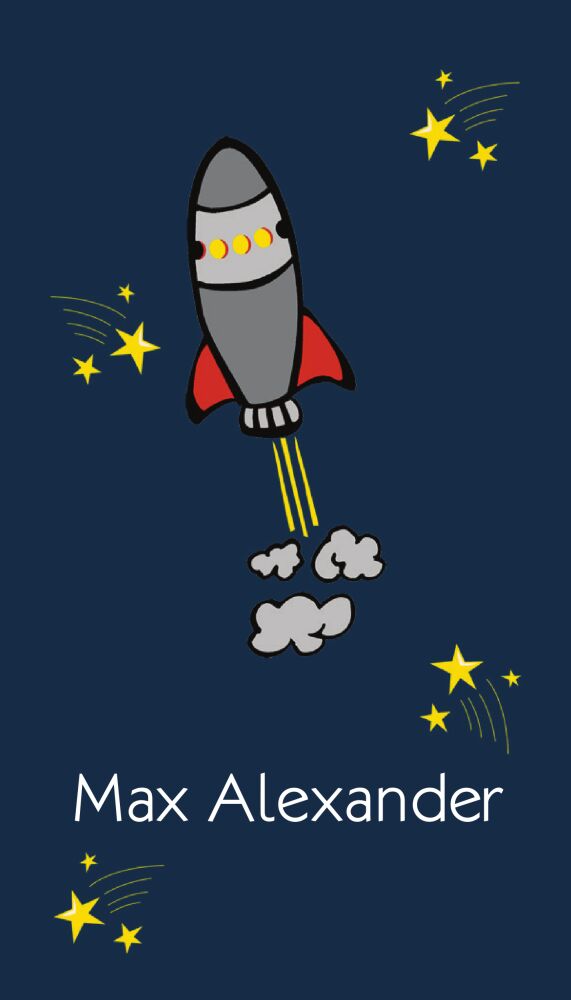 Rocket Ship Enclosure Card