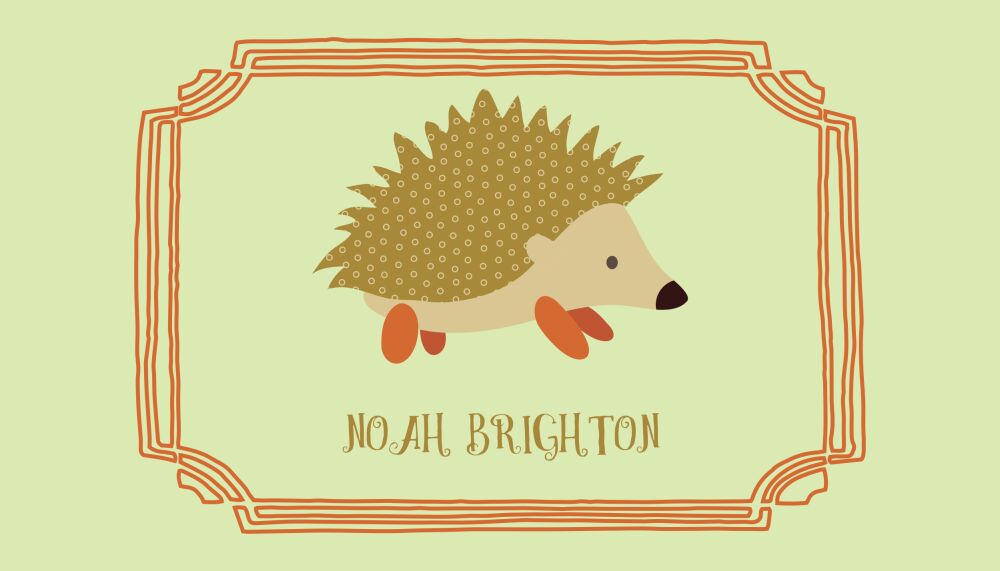 Hedgehog Enclosure Card