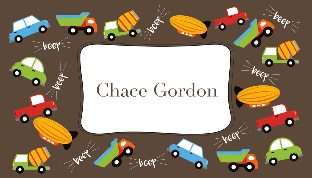 Cute Transportation Enclosure Card