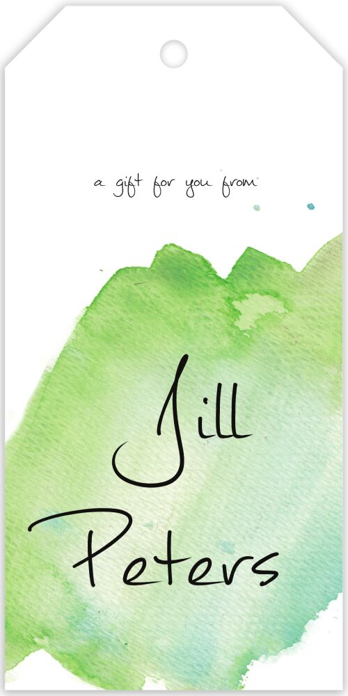 Green Watercolor Hanging Gift Tag