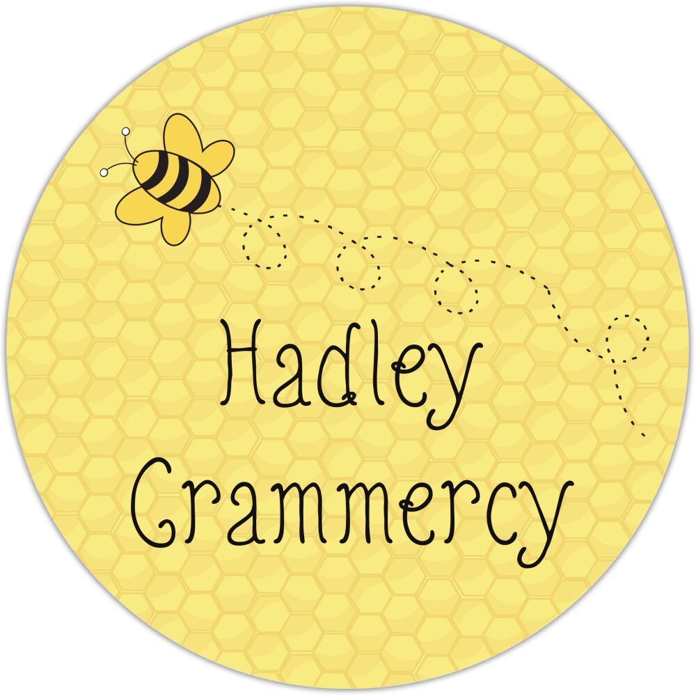 Honeycomb and Bee Round Gift Sticker