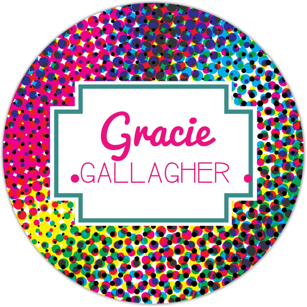 Groovy Round Gift Sticker