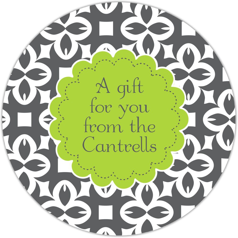Bold Pattern Round Gift Sticker