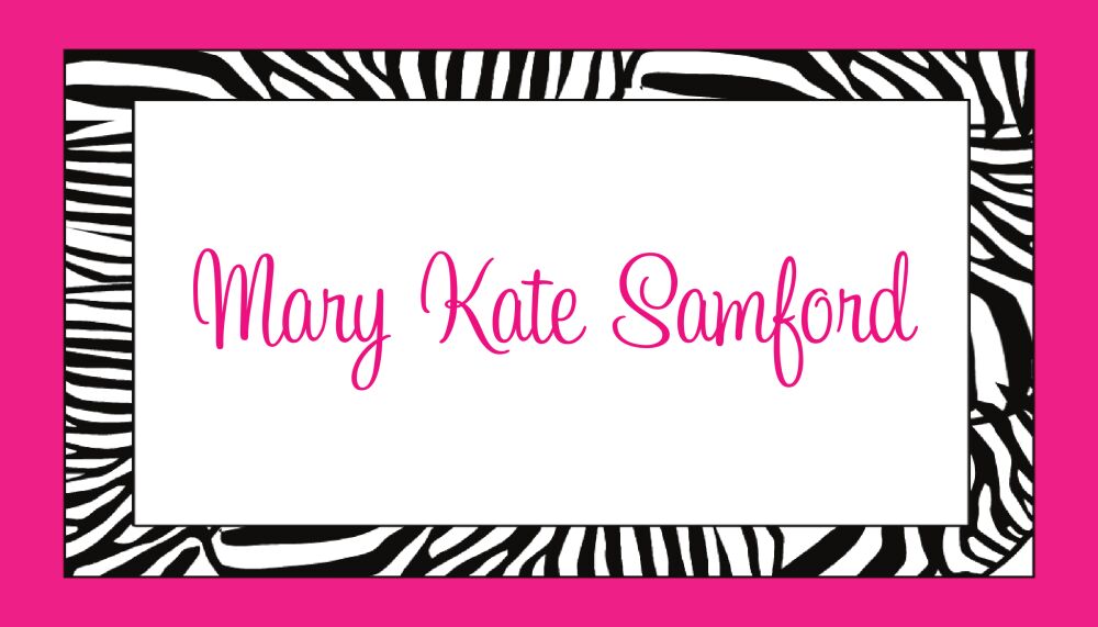 Zebra Striped Gift Sticker