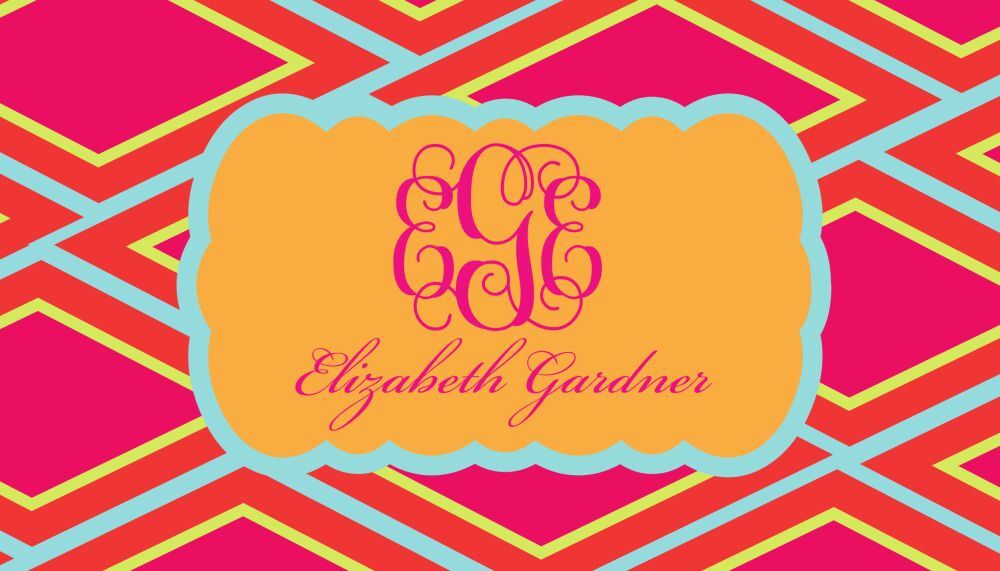 Hot Pink Diamond Pattern Gift Sticker