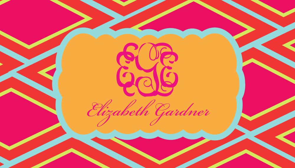 Hot Pink Diamond Pattern Gift Sticker