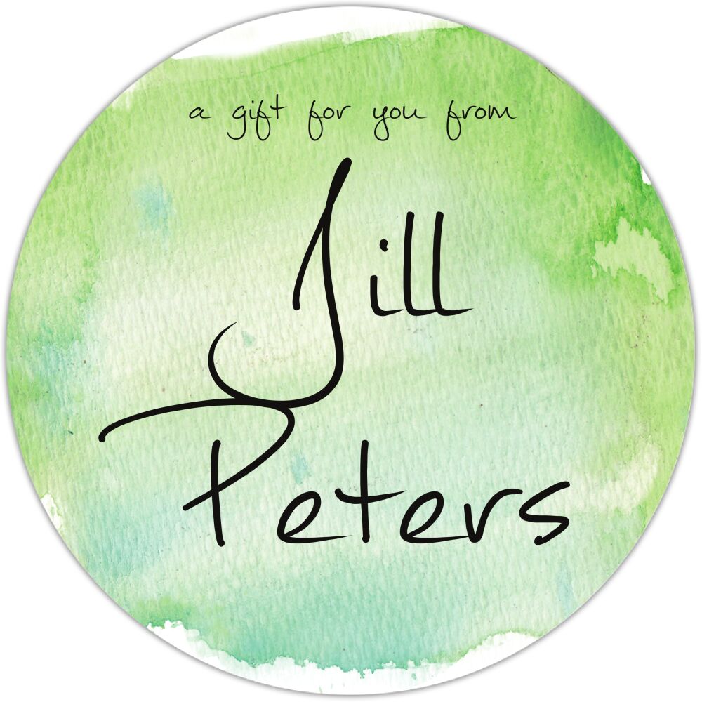 Green Watercolor Circle Gift Sticker