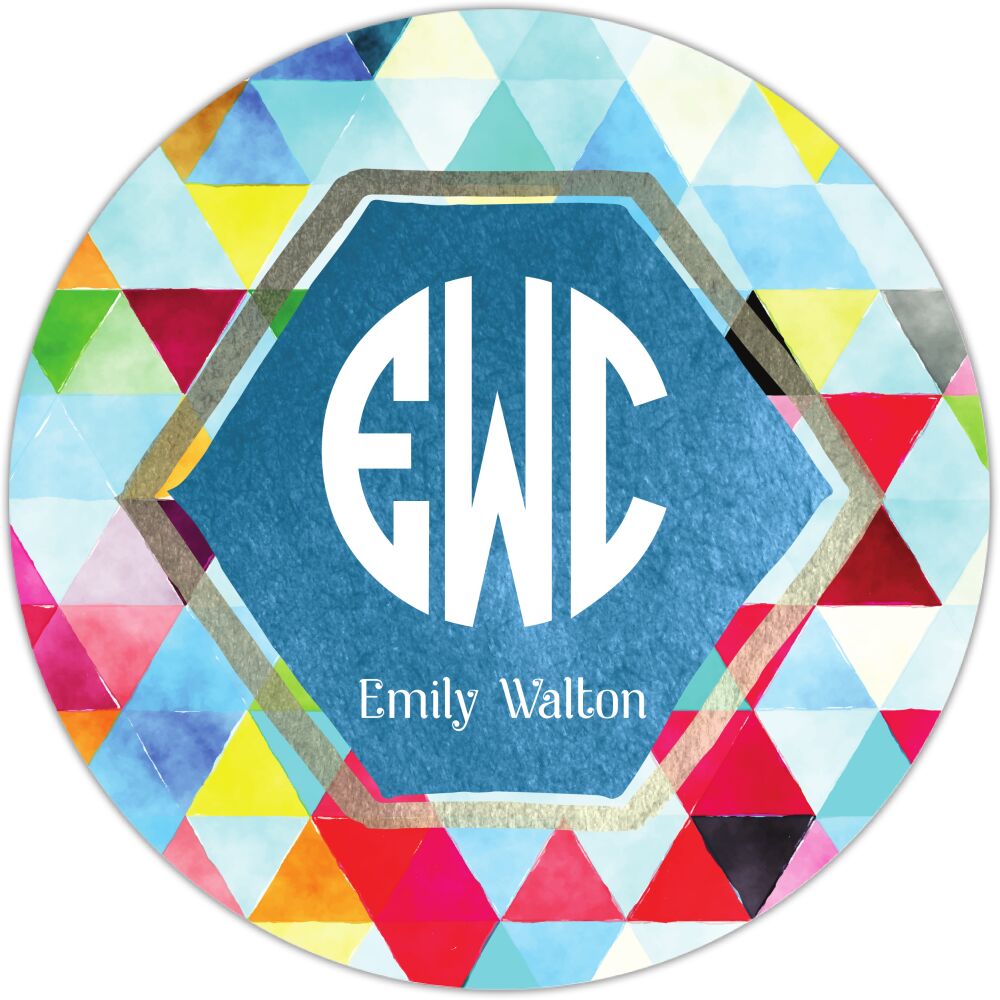 Multicolor Watercolor Circle Gift Sticker