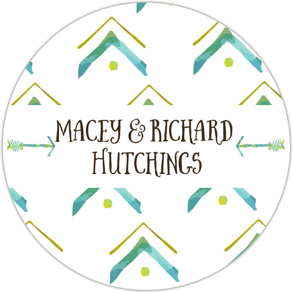 Aztec Pattern Circle Gift Sticker