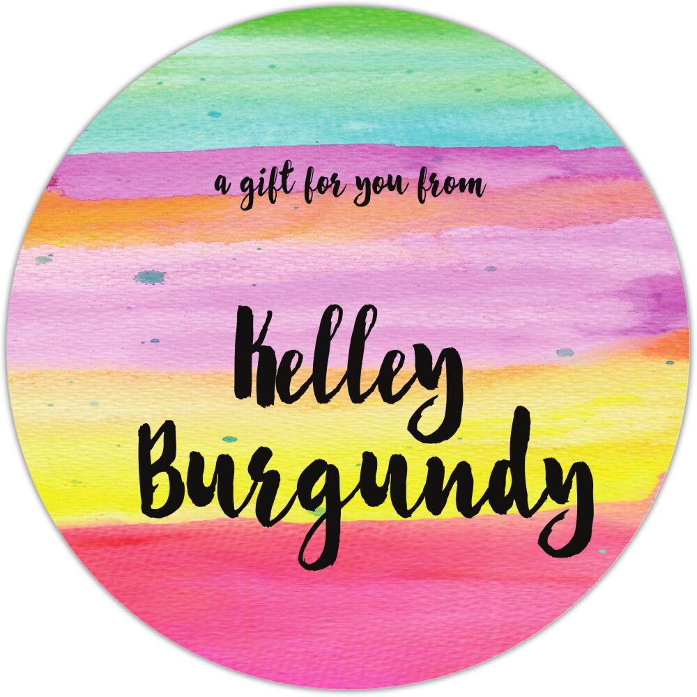 Watercolor Circle Gift Sticker