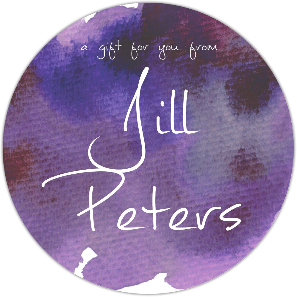 Purple Watercolor Circle Gift Sticker