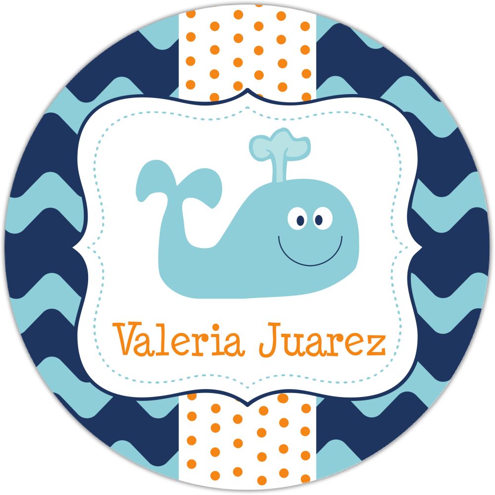 Whale Circle Gift Sticker