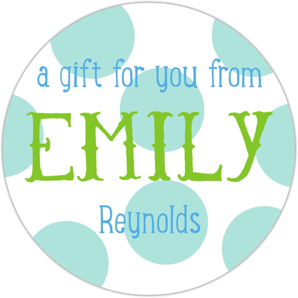 Big Dots Circle Gift Sticker