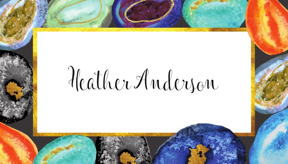 Agate Stone Rect Gift Sticker