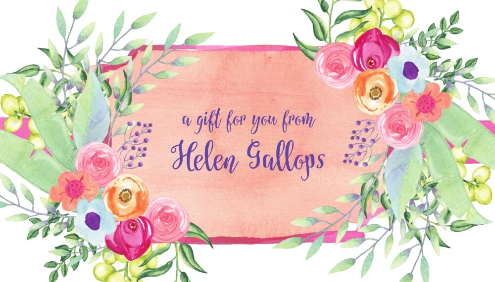 Floral Rect Gift Sticker