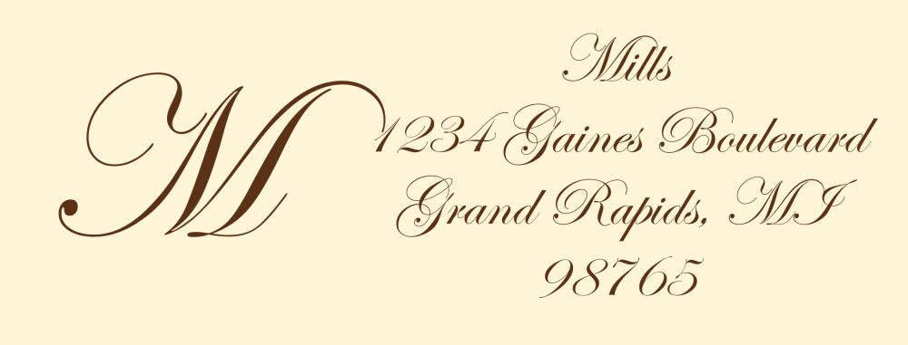 Elegant Ivory Small Rectangle Return Address Label