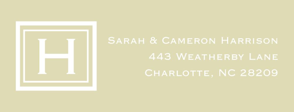 Taupe Rect Return Address Label