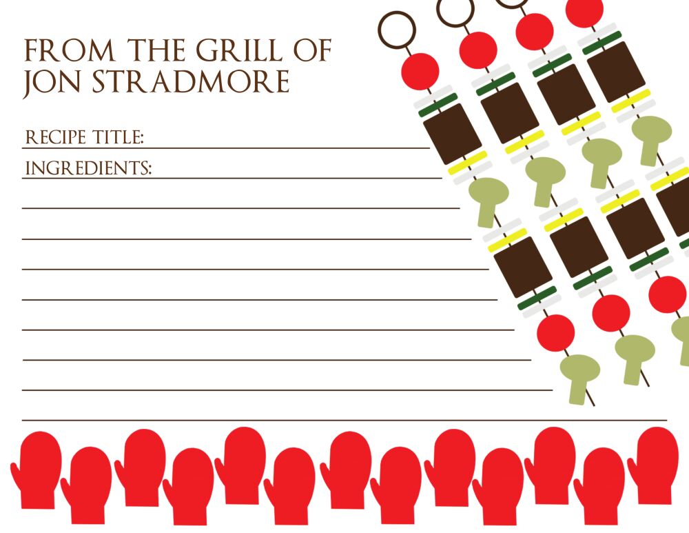 Kabob Recipe Card