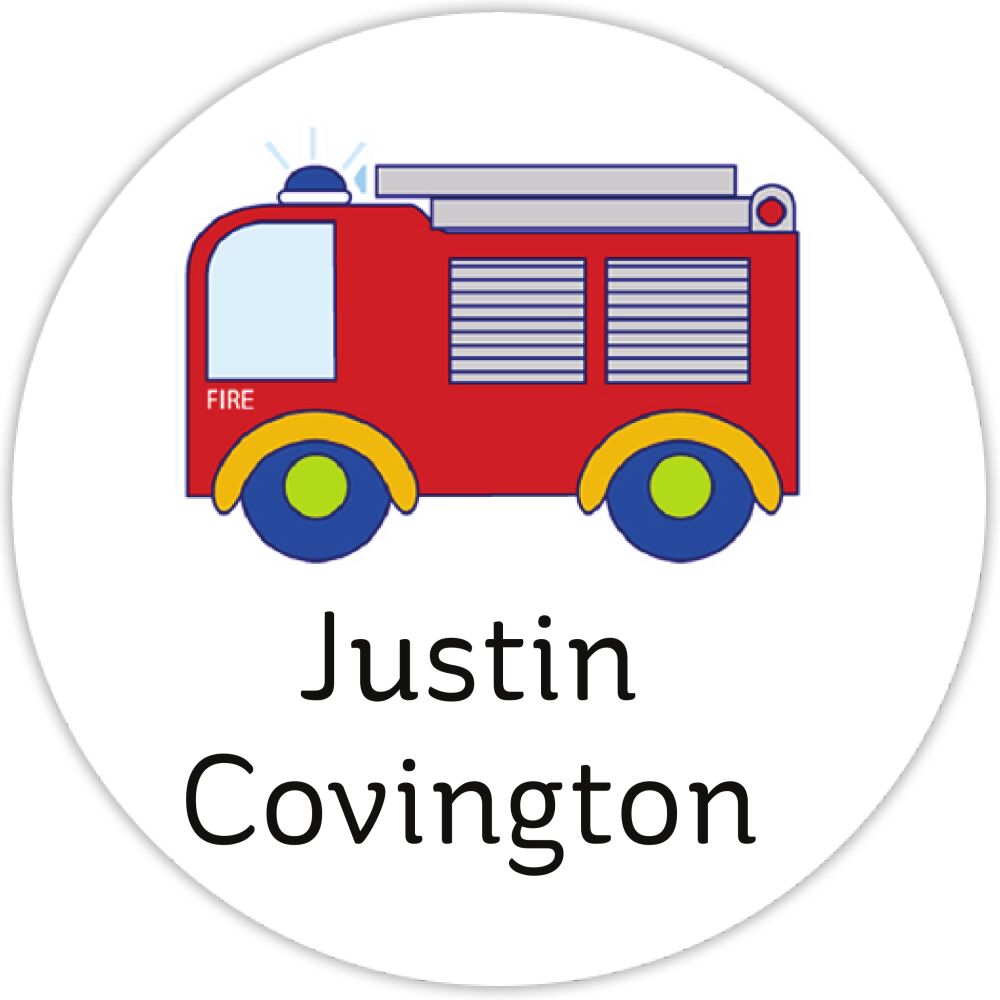 Firetruck Water-resistant Label
