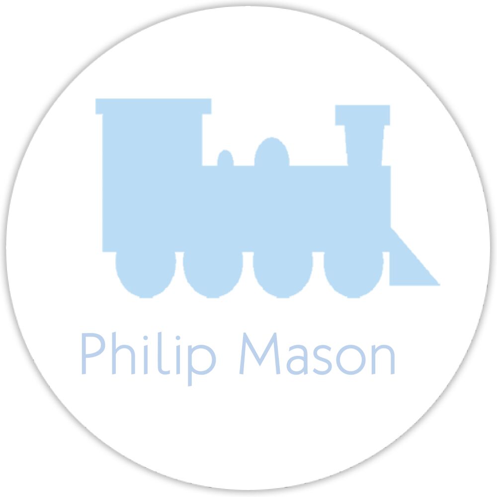 Blue Train Water-resistant Label
