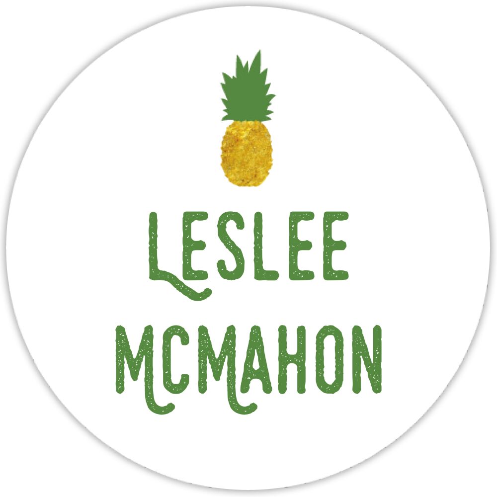 Pineapple Water-Resistant Label